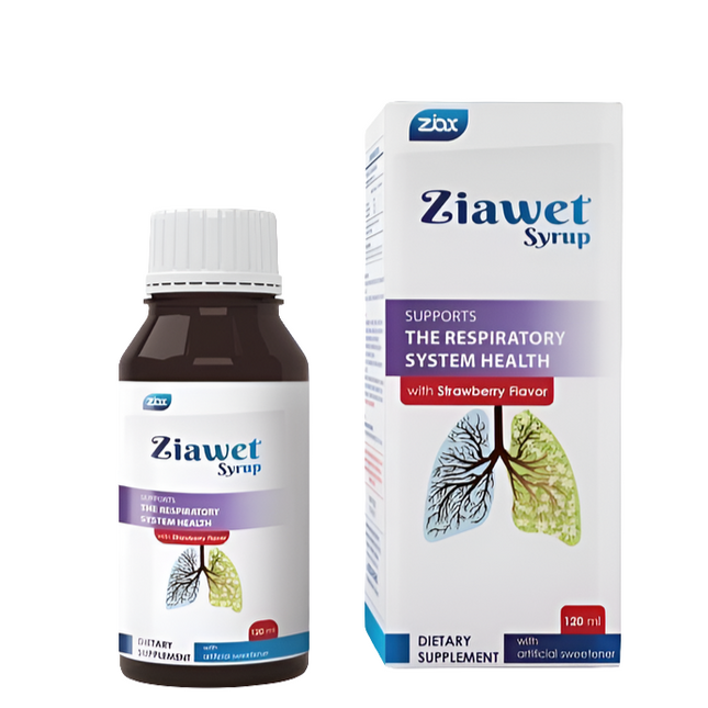 Ziawet Syrup – Respiratory Support with Strawberry Flavor – 120 ml