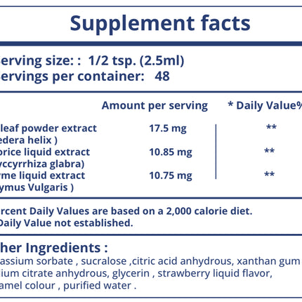 Ziawet Syrup – Respiratory Support with Strawberry Flavor – 120 ml (3 pack)