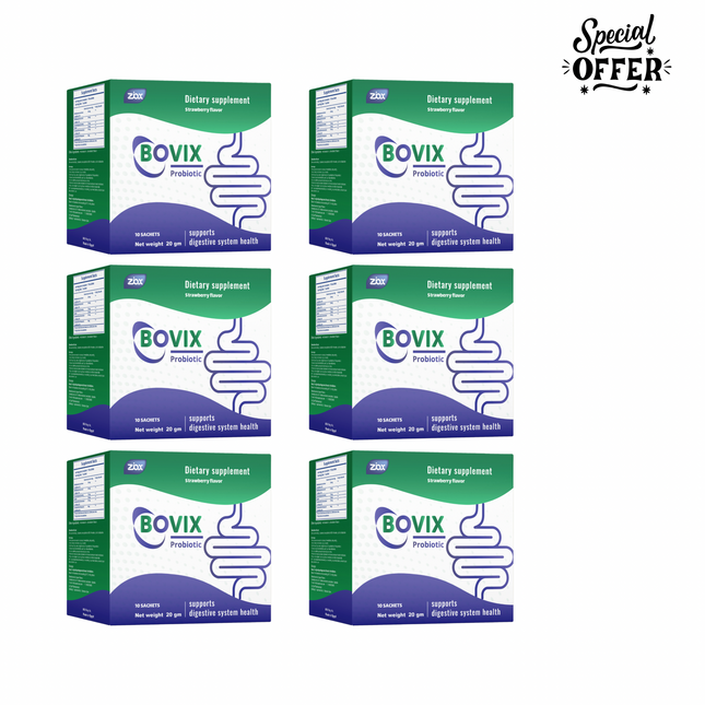 BOVIX – Probiotics & Prebiotics for Gut Health, IBS, Colic & Diarrhea
- 60 Sachets.