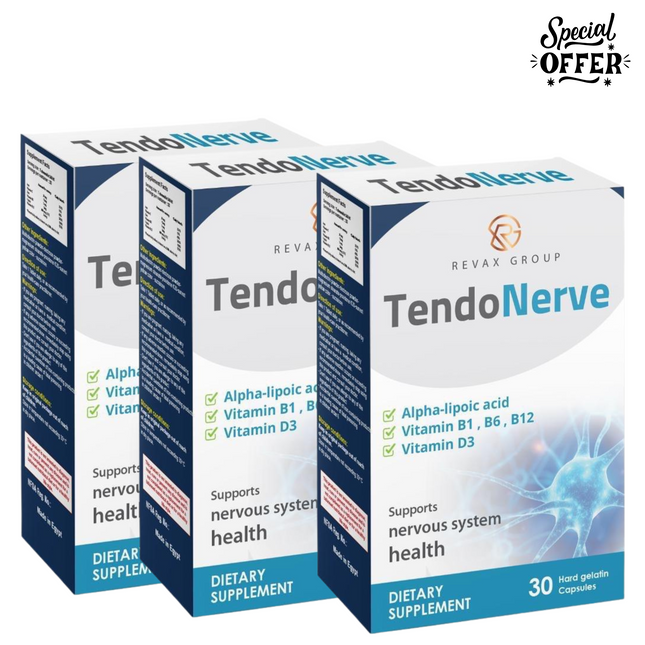 TendoNerve – Nerve Health, General Tonic & Energy Support Formula-30 Capsules(3 packs)