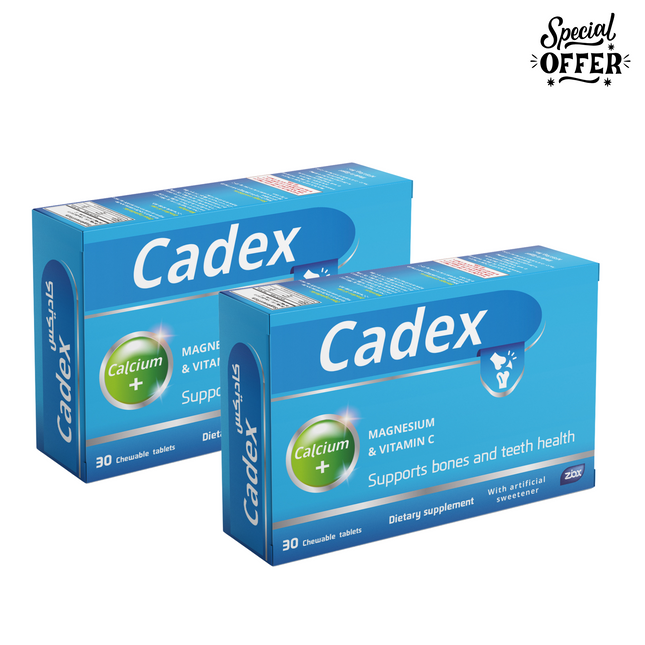 Cadex – Calcium, Magnesium & Vitamin C Supplement – 30 Tablets (pack of Two)