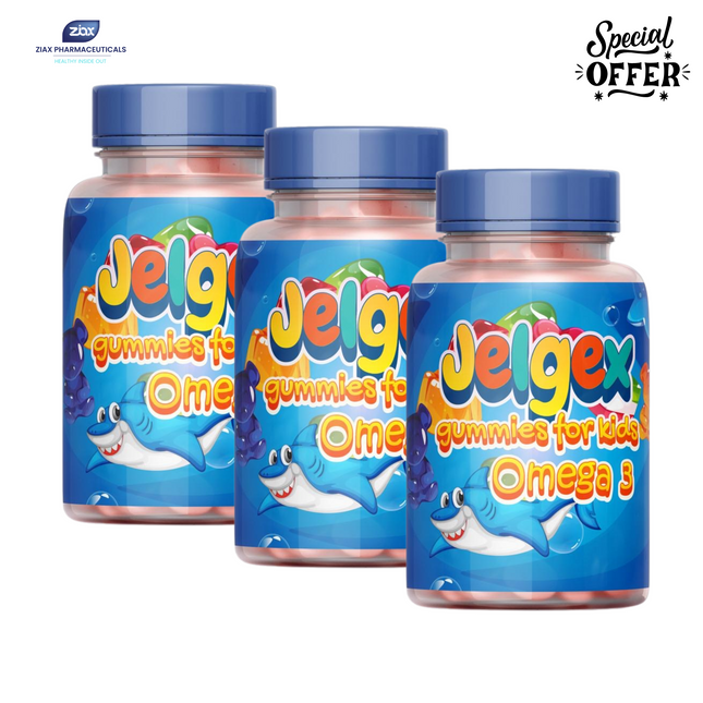 Jelgex Omega 3 Gummies for Kids – Brain & Vision Support ( 3 packs )