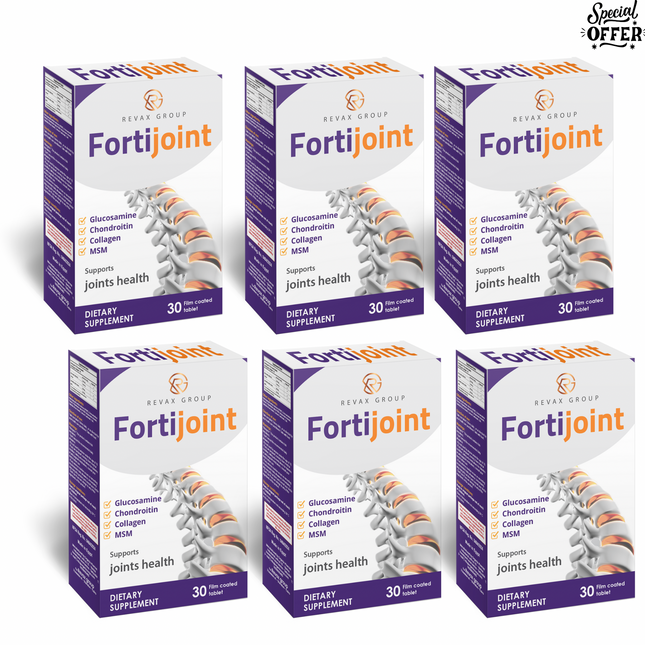 FortiJoint 6-Pack | 3-Month Treatment for Joint Health – 30 Film-Coated Tablets