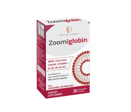Zoomiglobin – Iron & Vitamin Complex with Liposomal Technology – 30 Capsules