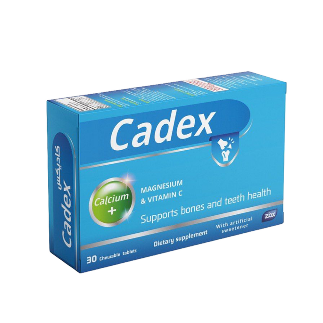 Cadex – Calcium, Magnesium & Vitamin C Supplement – 30 Tablets