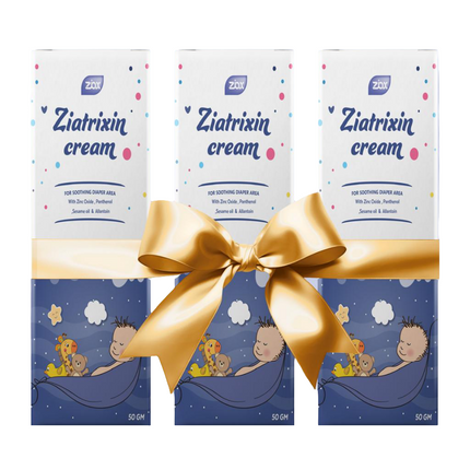 كريم زياتريكسين للحفاضات - 50 جرام، مهدئ، مرطب، مضاد للميكروبات
 – مجموعة من 3 (حزمة عرض خاصة)