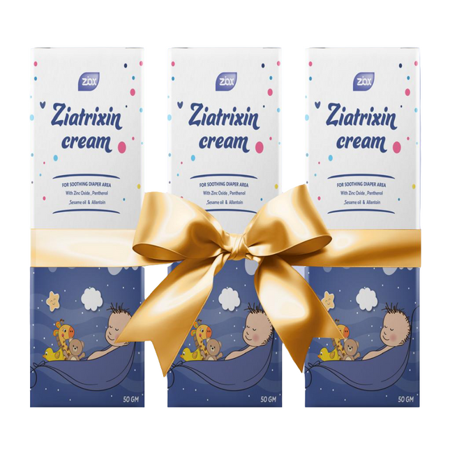 Ziatrixin Diaper Cream – 50g Soothing, Emollient,Antimicrobial
 – Bundle of 3 (Special Offer Pack)